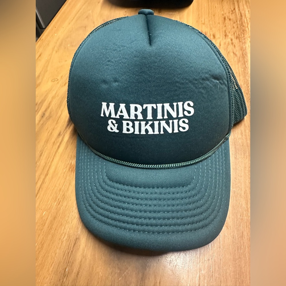 Martinis and bikinis trucker hat